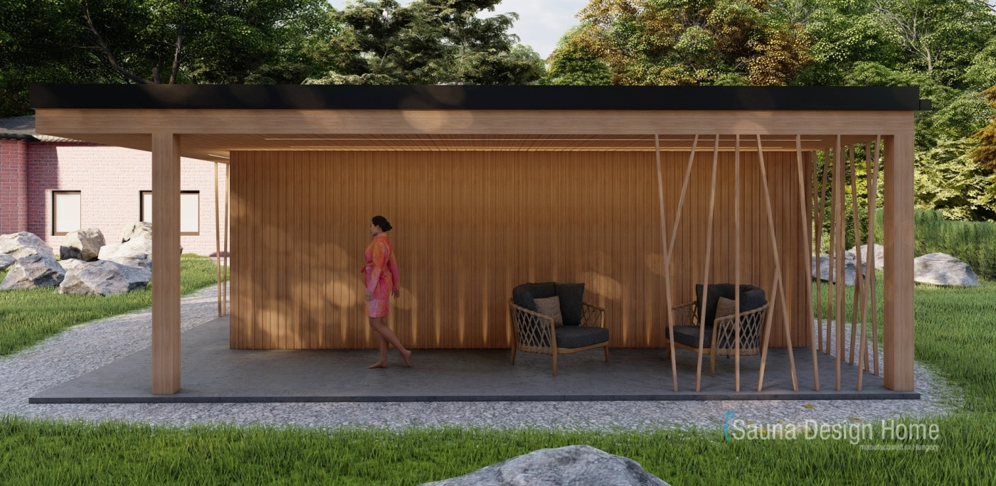 Szauna wellness kert
