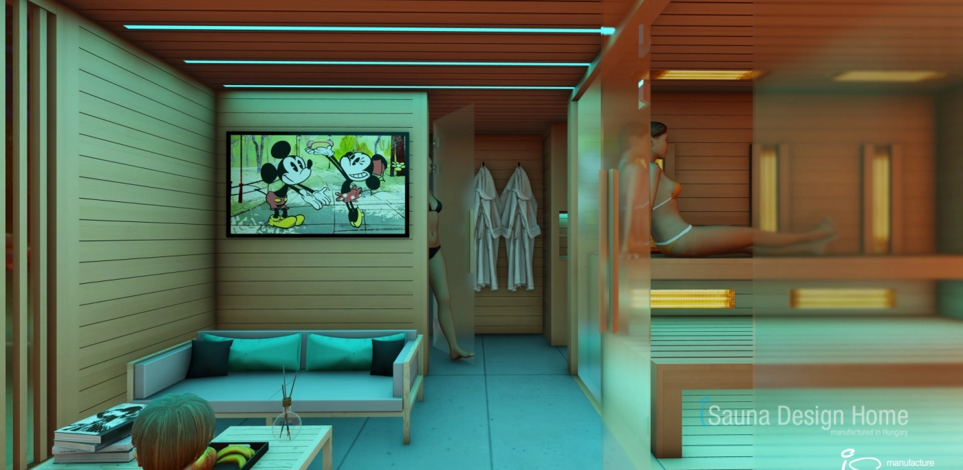 családi wellness-ház belső elgondolása