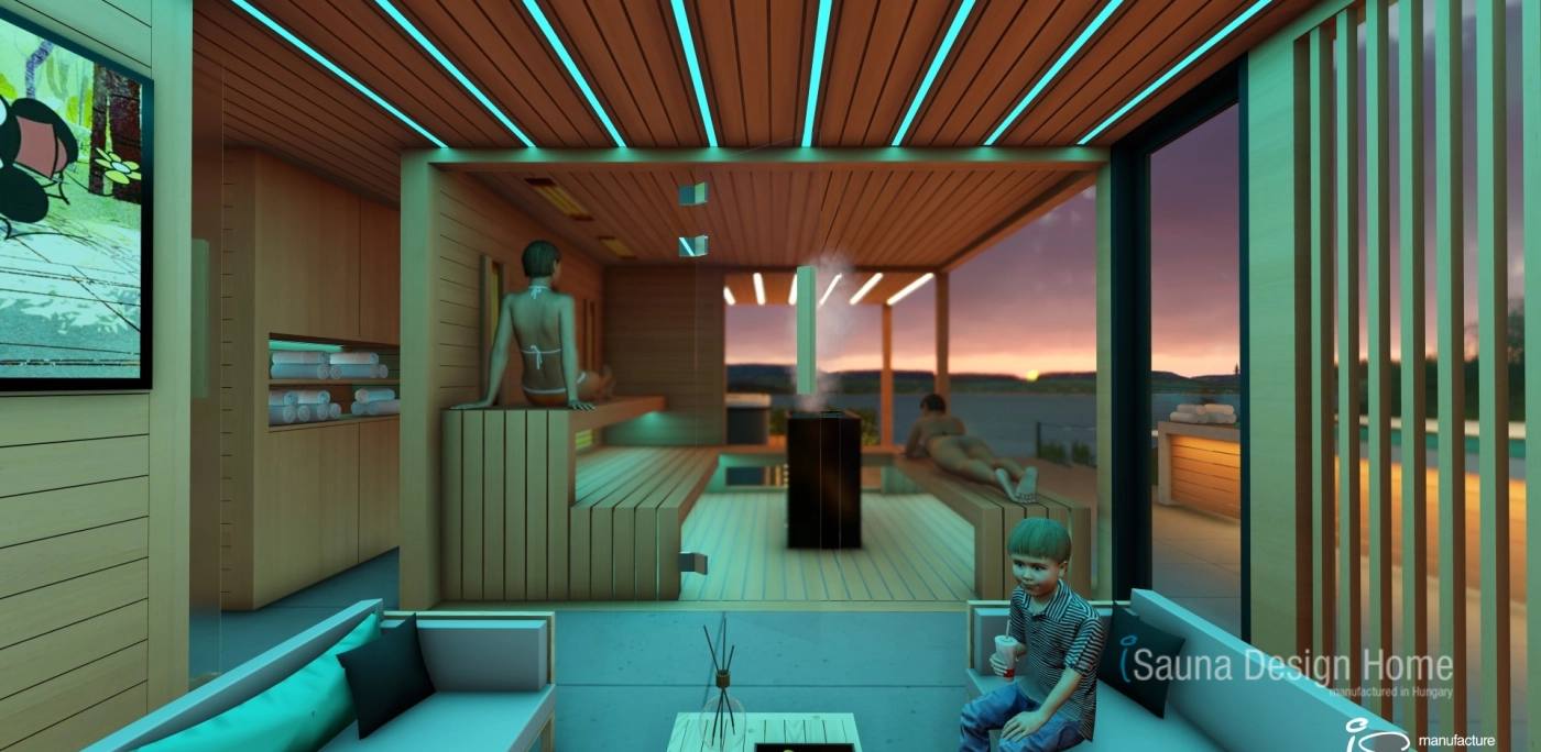 családi wellness-ház belső elgondolása