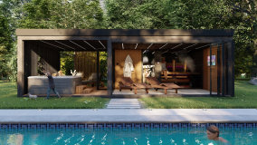 Kültéri wellness ház